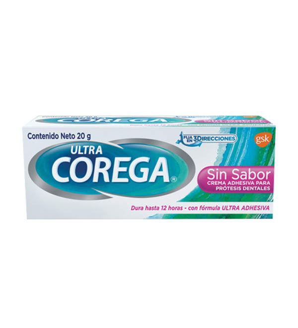 Ultra corega crema adhesiva dental sin sabor x 20 grs.