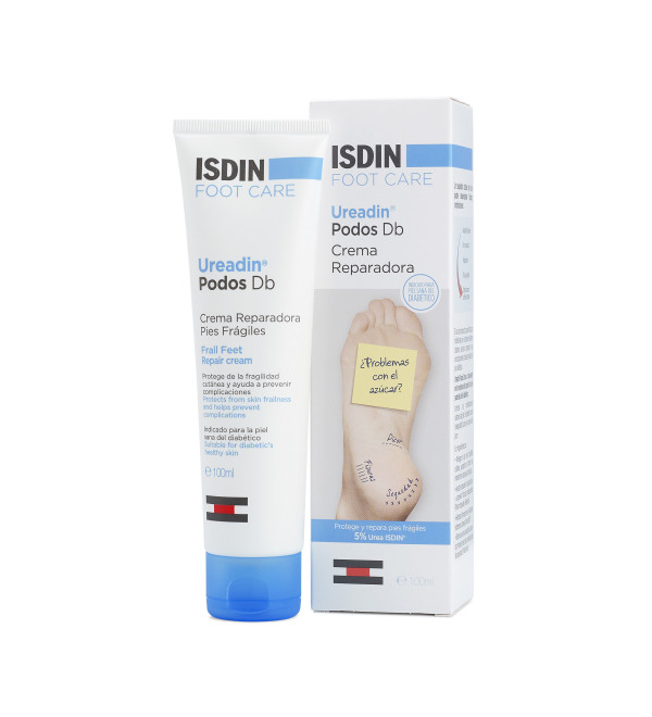 Isdin ureadin podos db crema reparadora para pies frágiles, protege y ayuda a reparar las fisuras de la piel x 100 ml.