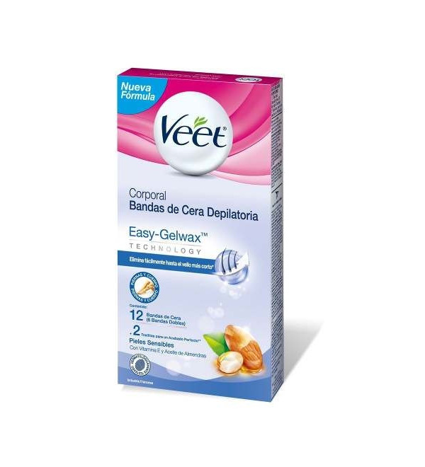 Veet banda depiladora axila/bikini para piel sensible x 16 unidades.