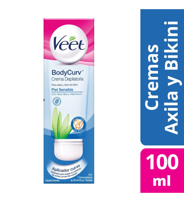 Veet crema depilatoria para bozo, cavado y axila x 100 grs.