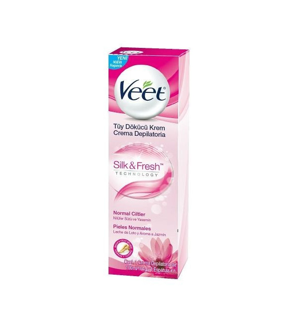 Veet crema depilatoria silky fresh para piel normal x 100 ml.