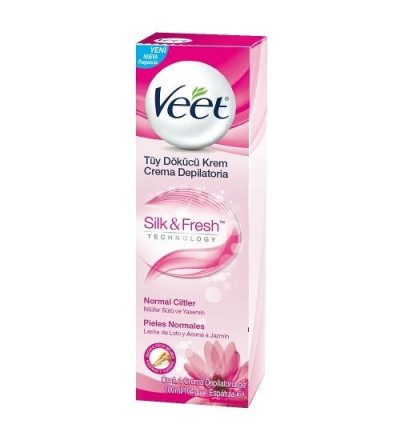 Veet crema depilatoria silky fresh para piel normal x 100 ml.