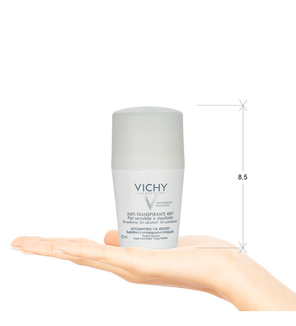 Vichy desodorante rollon piel sensible x 50 ml.