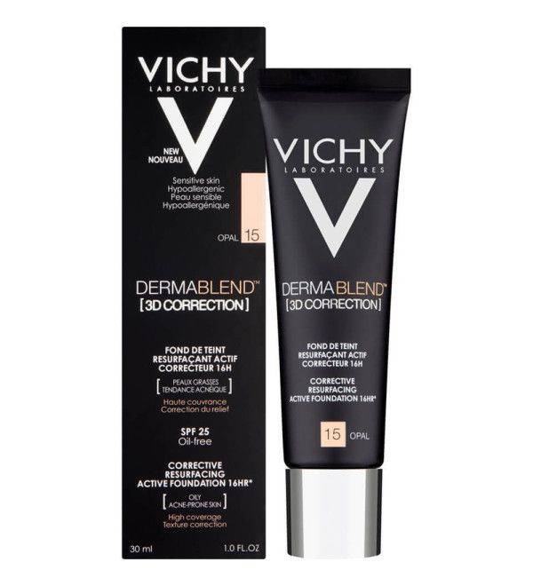 Vichy dermablend coverflow maquillaje correctivo tono opal 015 x 30 ml.