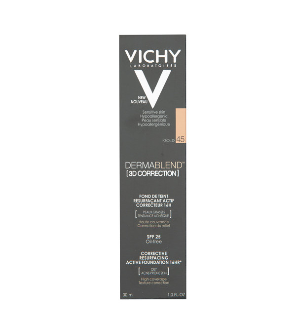 Vichy dermablend coverflow maquillaje correctivo tono gold 045 x 30 ml.