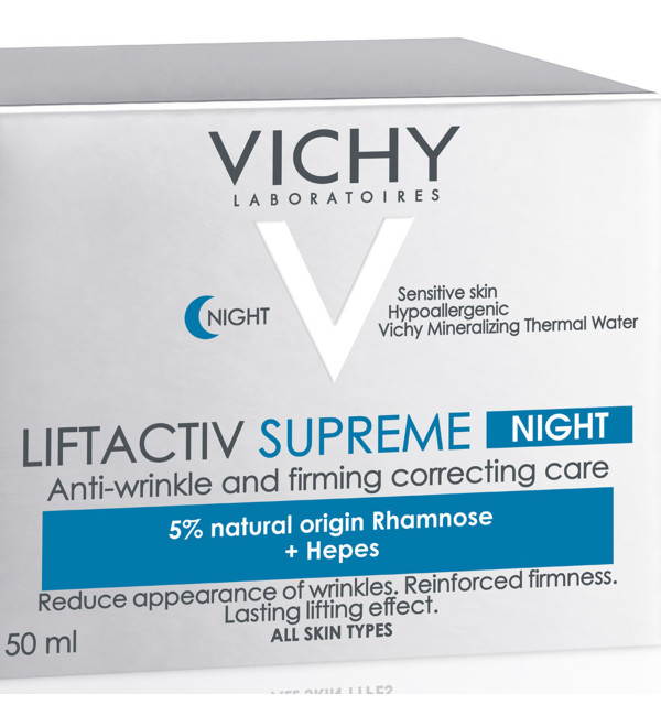Vichy liftactiv supreme noche crema tratamiento antiarrugas y firmeza global para mujeres + 40 años x 50 grs.