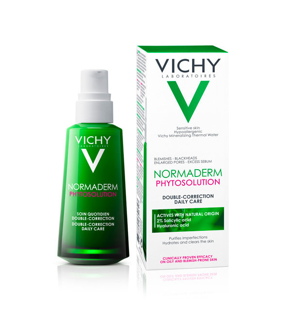 Vichy normaderm phytosolution doble corrección crema, previene el acné y corrige las imperfecciones y los granitos x 50 ml.