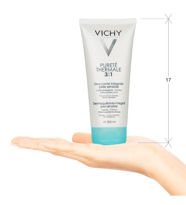 Vichy purete termal emulsión de limpieza demaquillante 3 en 1 x 200 ml.
