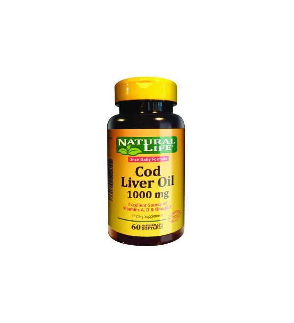 Natural life cod liver oil capsulas x 60ml.