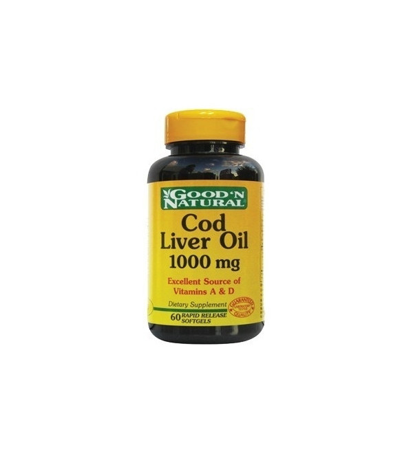 Natural life cod liver oil capsulas x 60ml.