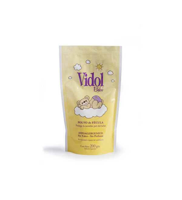 Vidol bebe polvo fécula bolsa x 200 grs.
