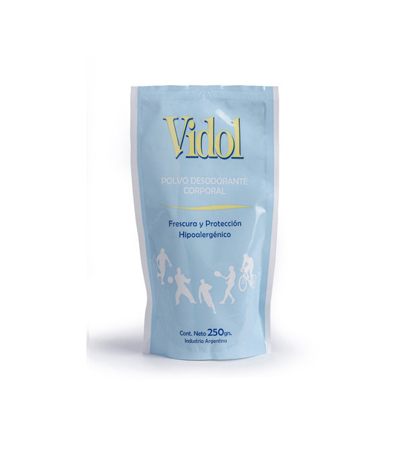 Vidol polvo desosorante bolsa x 250 grs.