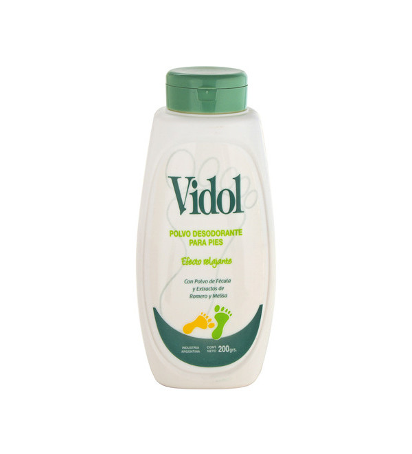 Vidol polvo pédico talquera x 200 grs.