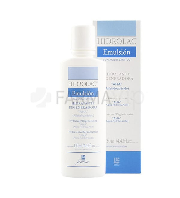 Lagos hidrolac emulsión hidratante regeneradora con alfahidroxiácidos x 130 ml.