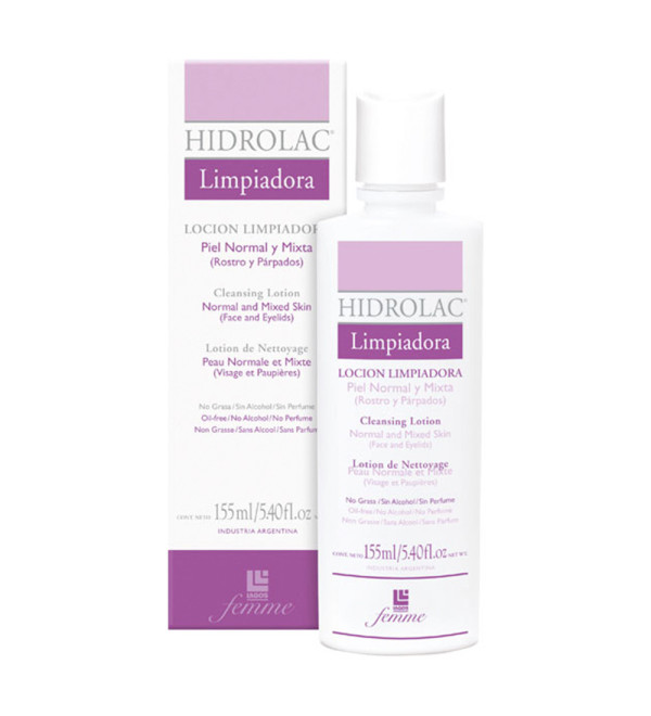 Lagos hidrolac loción limpiadora para rostro x 155 ml.