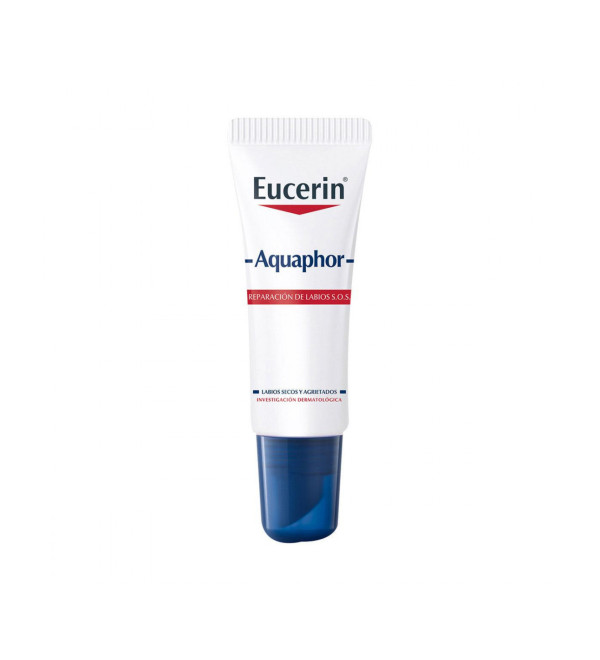 Eucerin aquaphor reparador labial, ayuda a restaurar y proteger los labios secos y agrietados, dando hidratación.