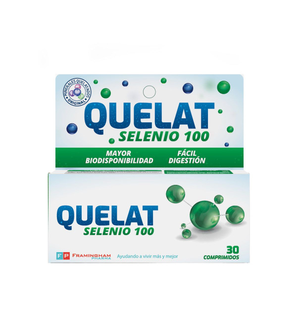 Quelat selenio 100, facilita de los minerales x 30 comprimidos.