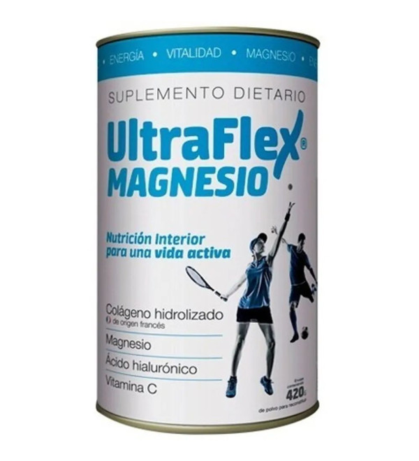 Ultraflex suplemento dietario magnesio y colágeno lata x 300 grs.