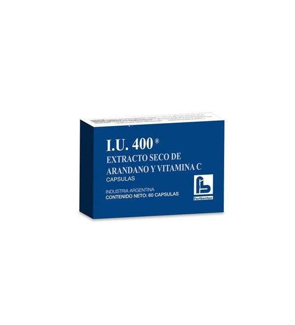 I.u. 400 extracto seco de arándanos y vitamina c x 60 cápsulas.