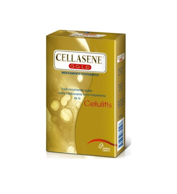 Cellasene Gold, tratamiento para combatir la celulitis, ayuda a perder el 5% del volumen de los muslos x 30 cápsulas.