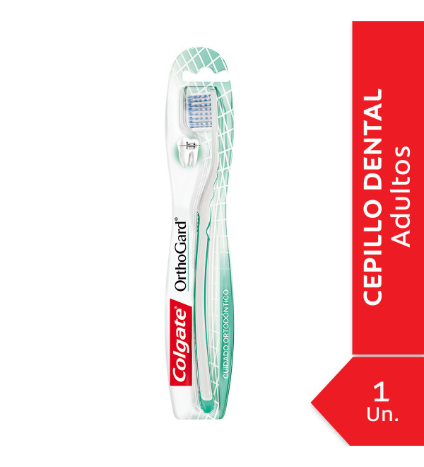Colgate cepillo dental para ortodoncia con múltiples niveles, remueve la placa y limpia en los alrededores de los brackets.
