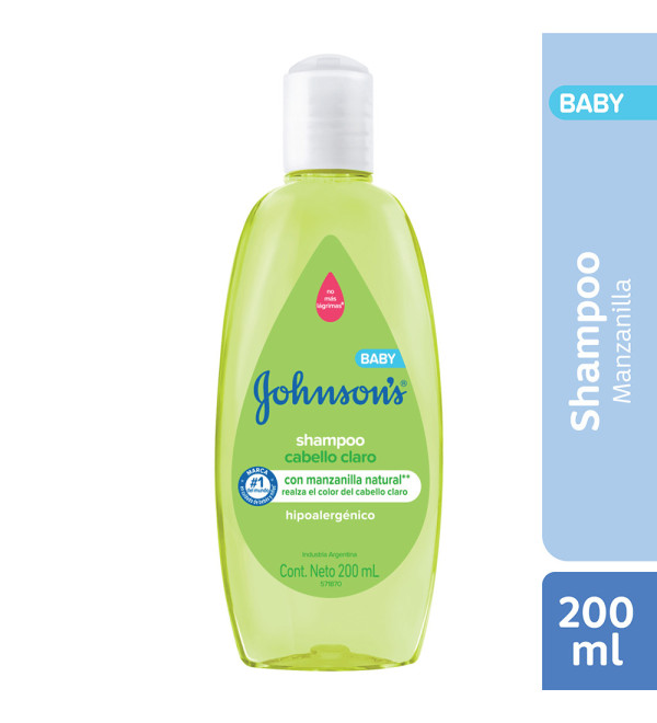Johnson baby shampoo para cabellos claros de manzanilla x 200 ml.