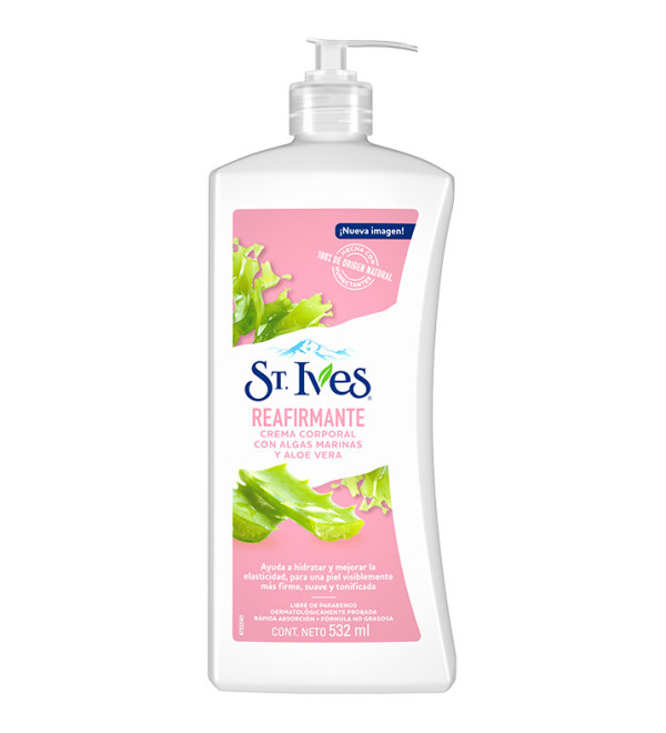 St ives reafirmante crema corporal hidratante con algas marinas y aloe vera x 532 ml.