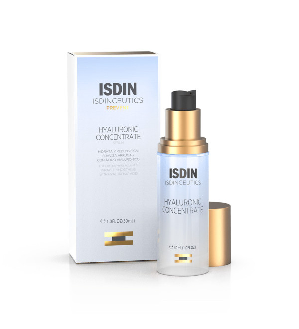 Isdinceuticals serum concentrado de ácido hyalúronico proporciona hidratación y rellena arrugas x 30 ml.