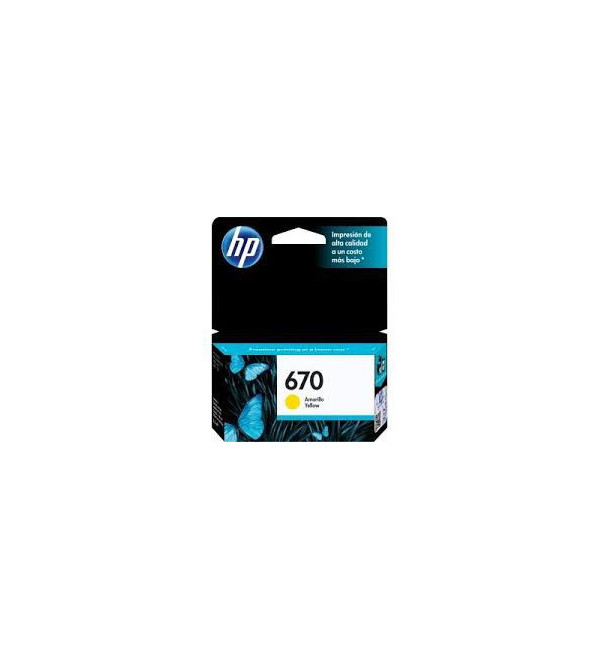 Cart hp 670 amarillo deskjet ink advantage 3525