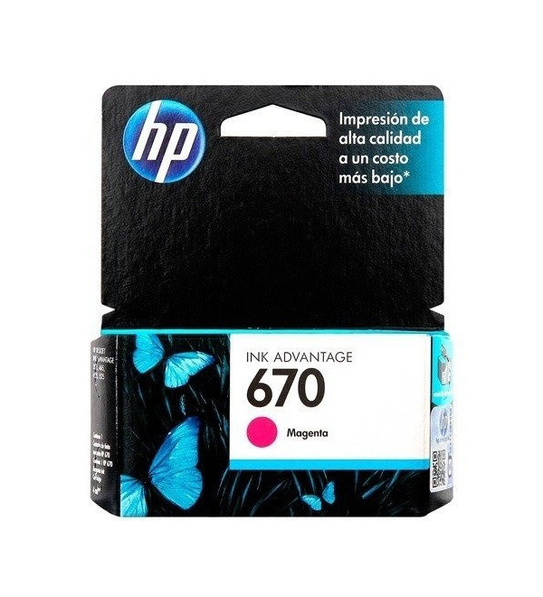 Cart hp 670 magenta deskjet ink advantage 3525
