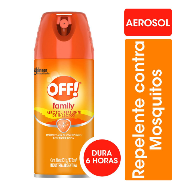 Off family repelente en aerosol para mosquitos x 170 ml.