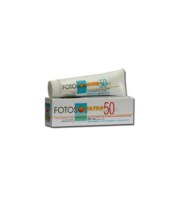 Fotosol ultra protector solar facial factor 50+, alta protección solar, no comedogénica crema x 50 grs.