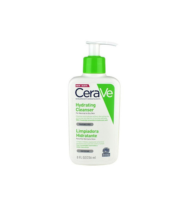 CeraVe limpiadora hidratante para piel normal a seca x 236 grs.