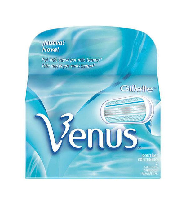 Gillette Venus repuestos para máquinas de afeitar con aloe vera x 2 unidades.