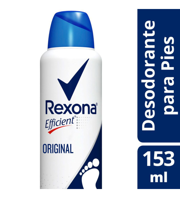 Rexona efficient original desodorante en aerosol para pies x 150 ml.
