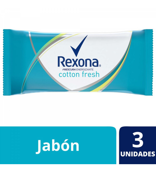Rexona jabon cotton fresh 3 x 125