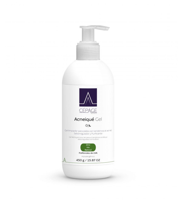 Cepage acneique gel limpiador x 450 ml.