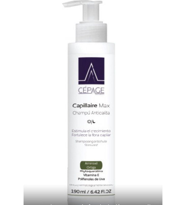 Cepage capillaire max shampoo anticaída x 190 ml.