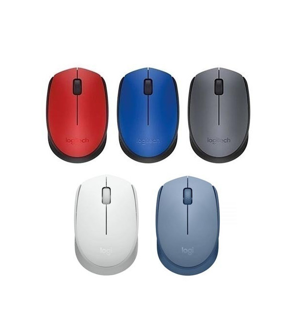 Mouse inalambrico logitech m170 negro, blanco, rojo, azul o rosa