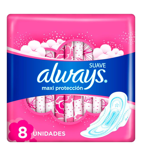 Always maxima proteccion suave con alas x 8