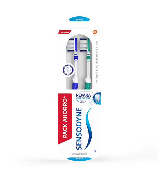Sensodyne cepillo de dientes repara y protege x2 unidades
