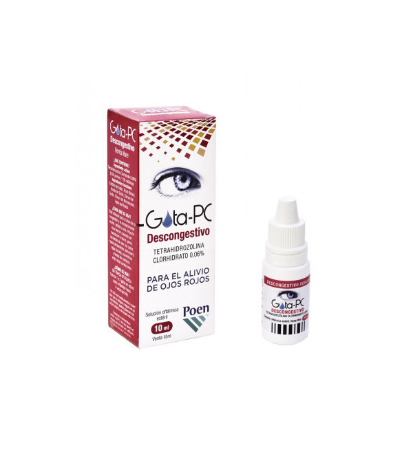 Gota- pc gotas para los ojos descongestivas, para el alivio de los ojos rojos x 10 ml.