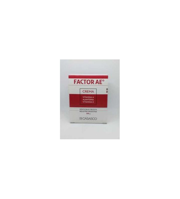 Factor AE crema emoliente, protege y regenera la piel con vitamina A, alantoína y vitamina E x 200 grs.