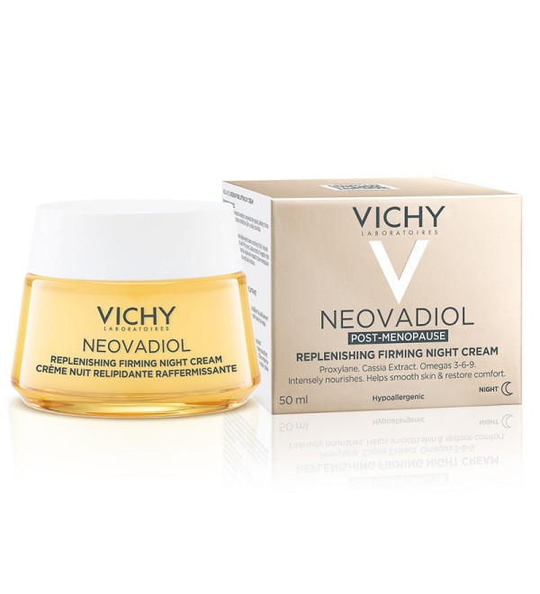 Vichy noevadiol post-menopausia crema de noche nutritiva y reafirmante x 50