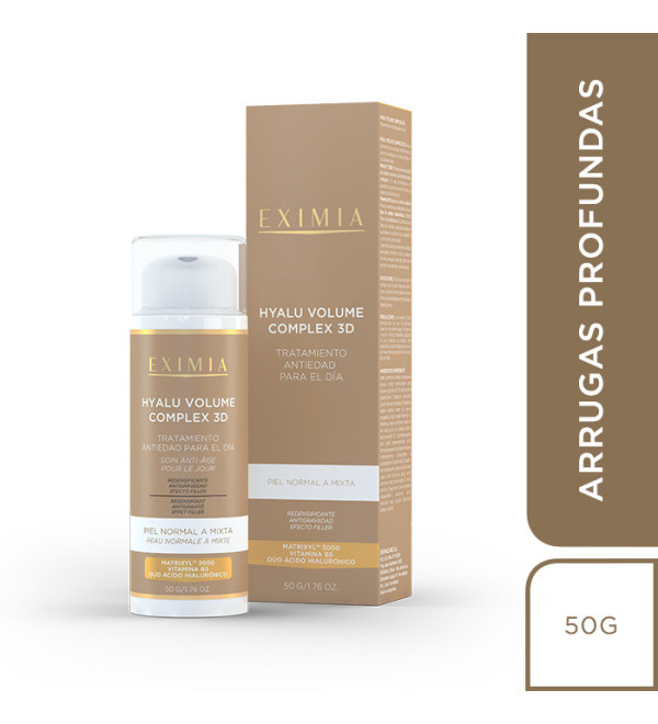 Eximia hyaluvol complex 3d redensificadora piel normal a mixta arrugas profundas x 50 ml.