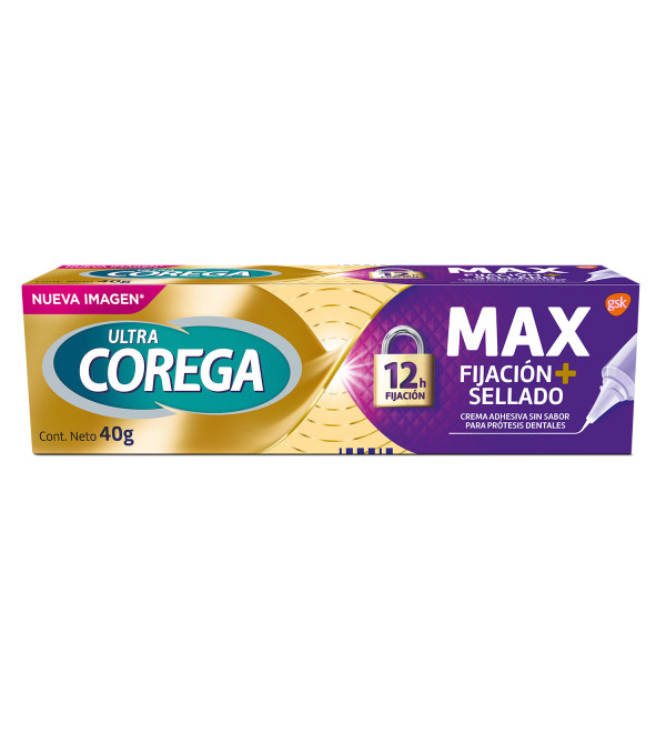 Ultra corega máximo sellado crema adhesiva para prótesis dentales x 40 grs.