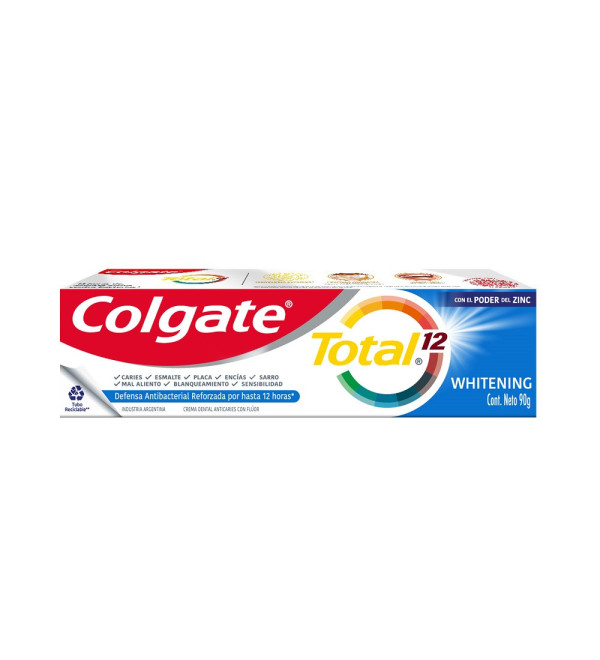 Colgate pasta dental total 12 gel whitening x 90 gr.