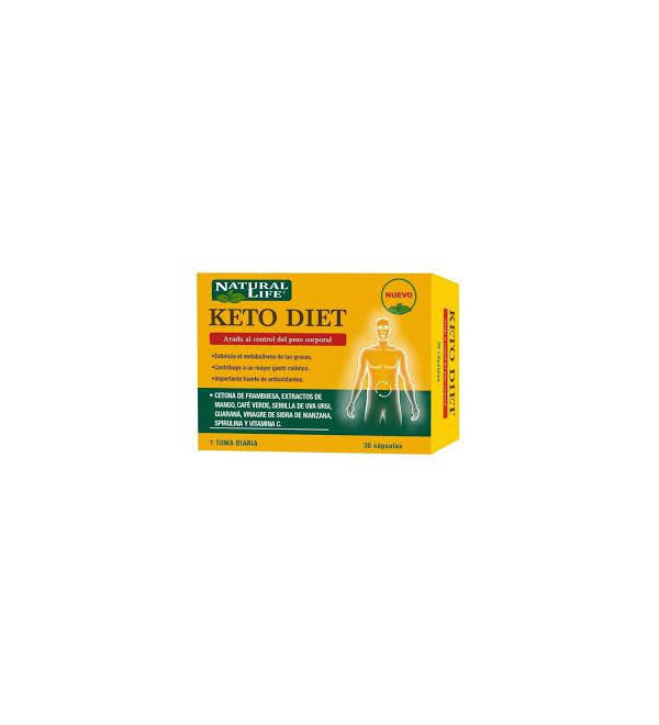 Natural life keto diet capsulas x 30, estimula el metabolismo, contribuye un mayor gasto calorico, antioxidante.