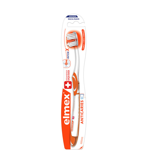 Elmex cepillo extra suave anti caries.