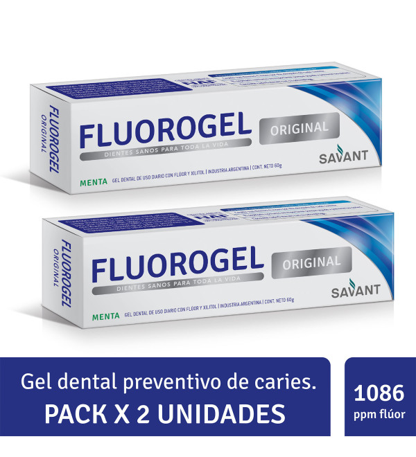 Fluorogel original menta gel 2X1